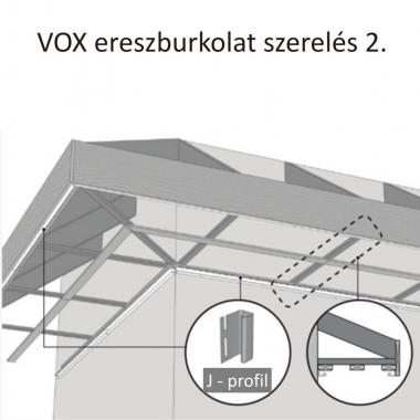 VOX eresz- és homlokzatburkolat tartozék SV-15 J profil 3,05 m fehér