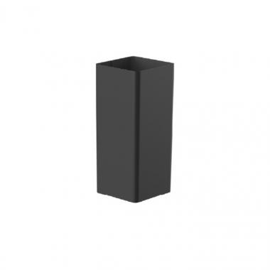 Qstalyo szögletes acél lefolyócső 1 m-es lefolyócső fekete (RAL 9005)
